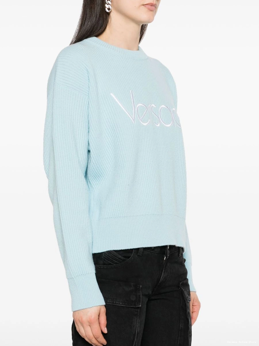 Cheap Versace logo-print sweater Re-Edition 1978 Women 0820
